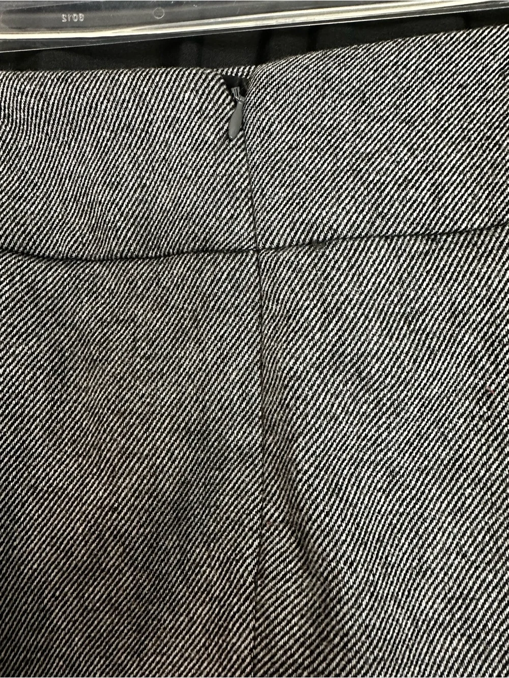 Talbots Gray Herringbone Tweed Petite Skirt with Front Ruffle, 16WP